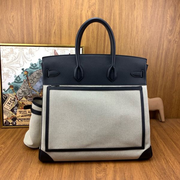 Replica Hermes HAC Cargo Birkin 40 Handmade Bag in Toile