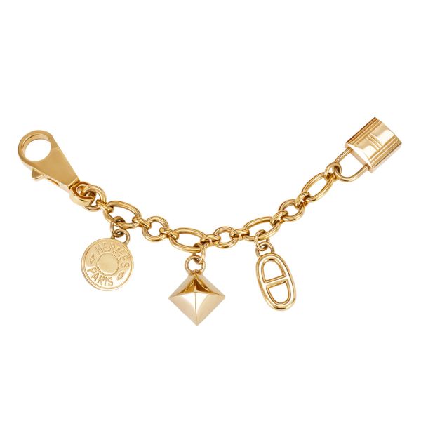 Replica Hermes Gold Breloque Olga Bag Charm
