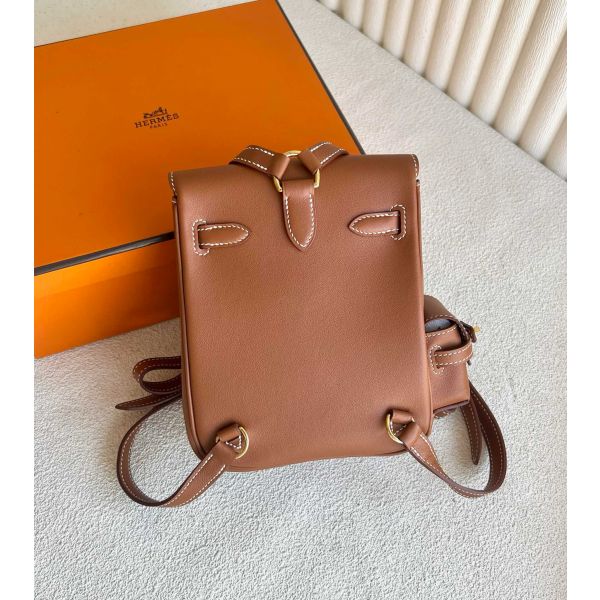 Replica Hermes Kelly Jump Backpack in Gold Swift Calfskin Replica Hermes Kelly Jump Backpack in Gold Swift Calfskin