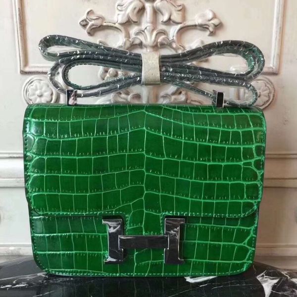Replica Hermes Bamboo Constance MM 24cm Crocodile Bag