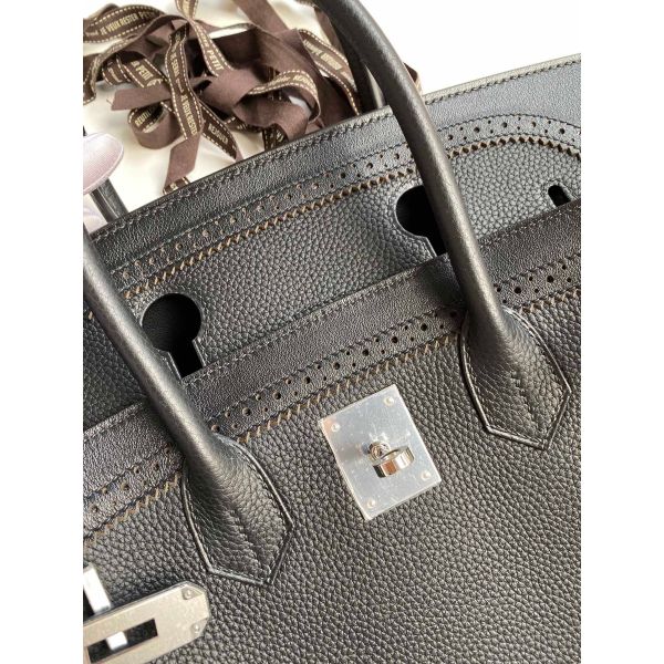 Replica Hermes Ghillies Birkin 35cm Limited edition Bag In Black Calfskin