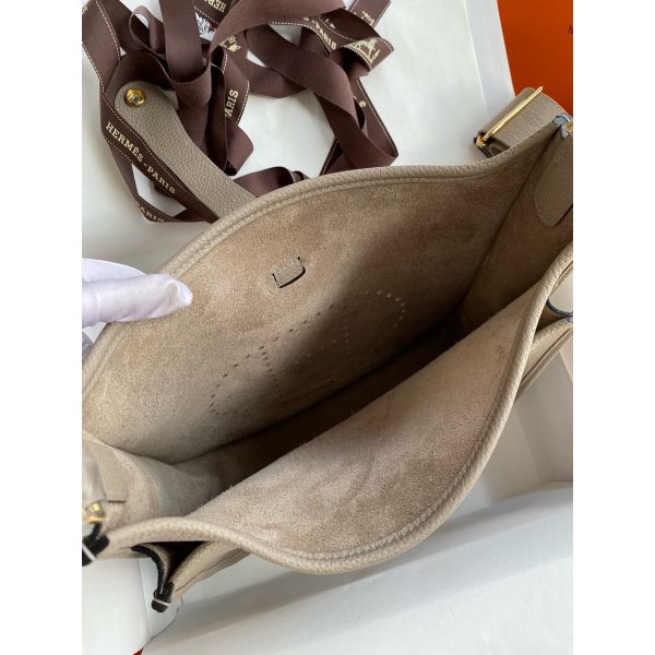Replica Hermes Evelyne III PM 29 Handmade Bag in Gris