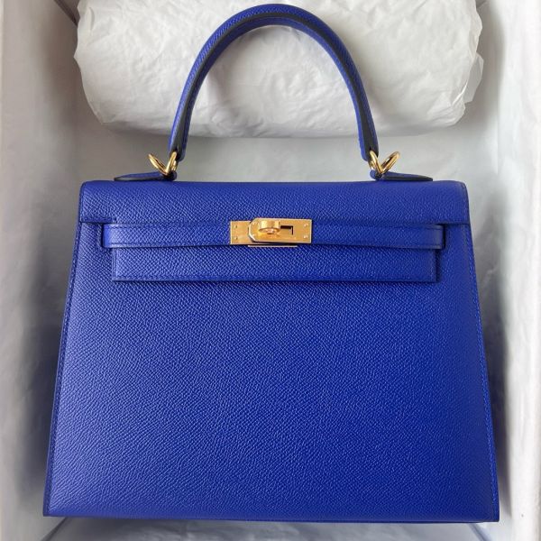 Hermes kelly blue electric online