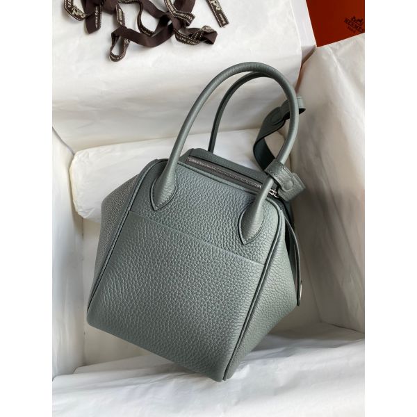 Replica Hermes Lindy 26 Handmade Bag In Vert Amande Clemence Leather