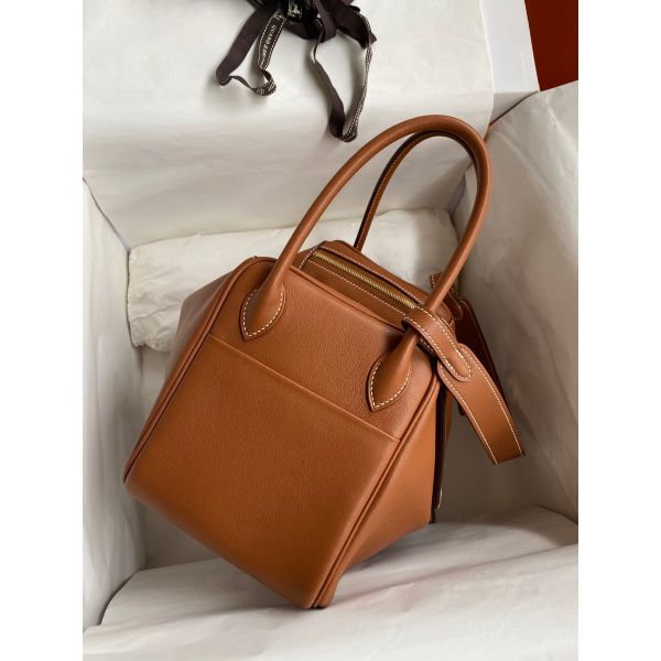 Replica Hermes Lindy 26 Handmade Bag In Gold Swift Calfskin