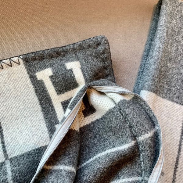 Grey hermes pillow top
