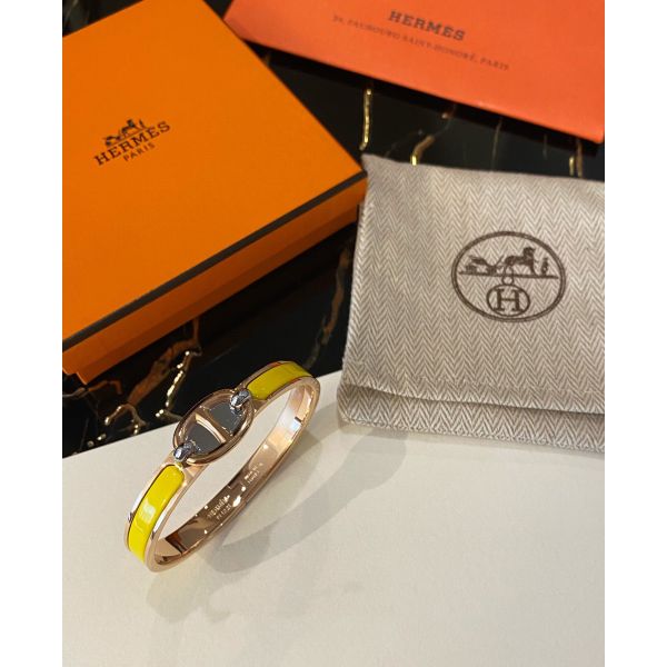 Replica Hermes Yellow Mini Clic Chaine d'Ancre Bracelet