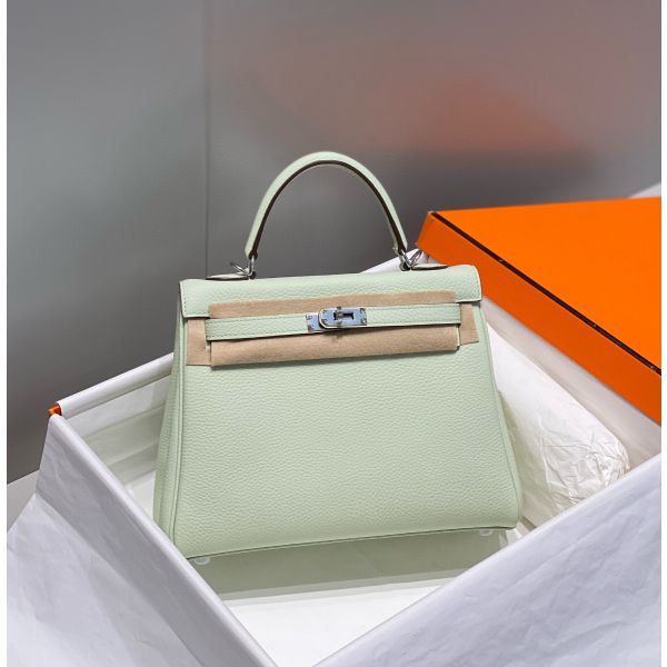 Replica Hermes Kelly 25cm Retourne Bag In Vert Fizz Clemence Replica Hermes Kelly 25cm Retourne Bag In Vert Fizz Clemence