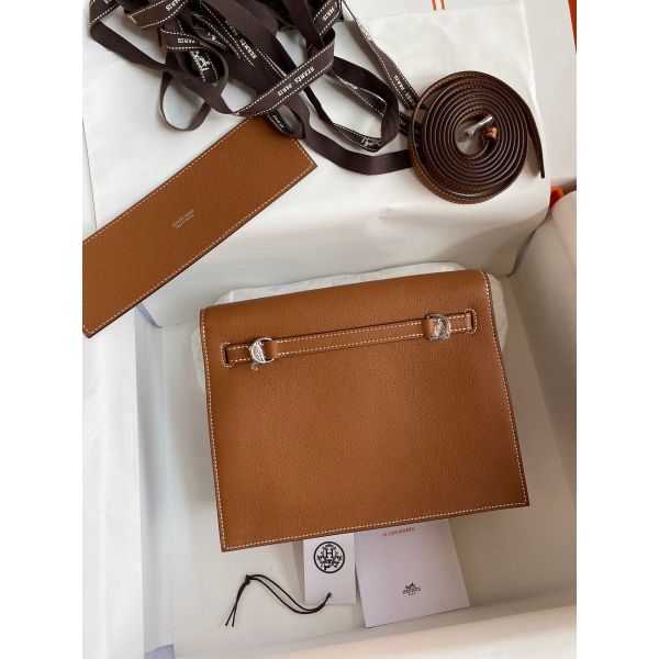 Replica Hermes Kelly Danse II Bag In Gold Evercolor Calfskin