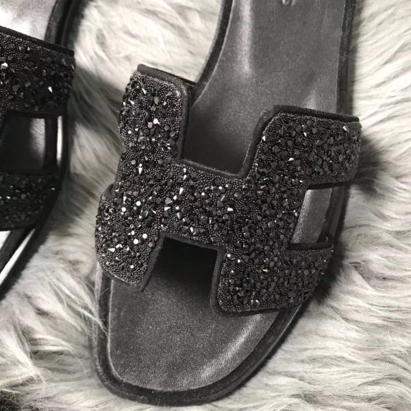 Hermes oran sandals crystal on sale