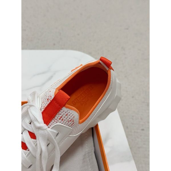Replica Hermes Men's Depart Sneakers in Orange Gradient Knit Replica Hermes Men's Depart Sneakers in Orange Gradient Knit