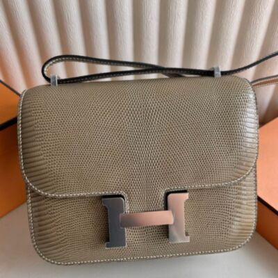 Hermes Constance 18 Handmade Bag in Ficille Lizard Leather