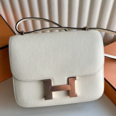 Hermes Constance 18 Handmade Bag in Nata Swift Calfskin