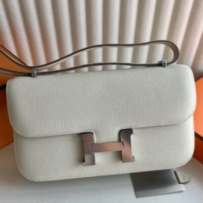 Hermes Constance Elan 23 Handmade Bag in Craie Epsom Calfskin