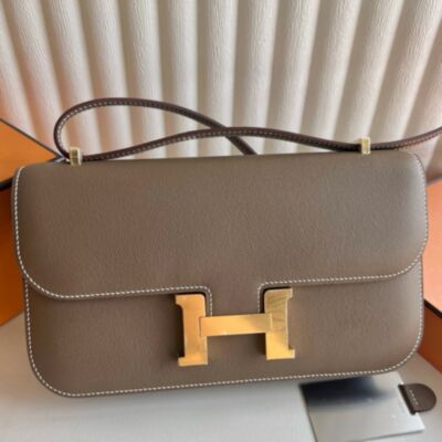 Hermes Constance Elan 23 Handmade Bag in Etoupe Epsom Calfskin