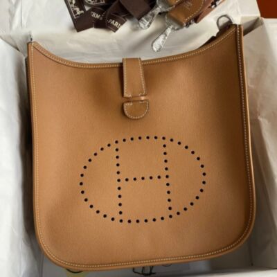 Hermes Evelyne III PM 29 Handmade Bag in Gold Epsom Calfskin