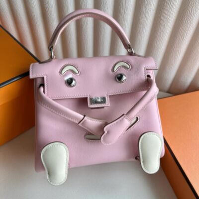 Hermes Kelly Doll Quelle Idole Bag in Pink Swift Leather