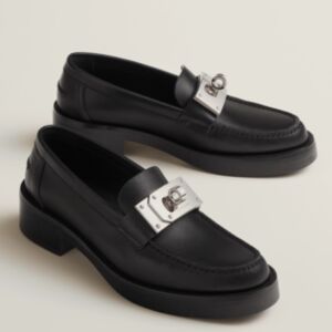 Hermes Women's Hot Loafers in Black Calfskin 