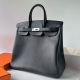 Hermes HAC Birkin 40 Handmade Bag in Black Clemence Leather 