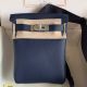 Hermes Hac a Dos PM Backpack in Blue Saphir Clemence Leather