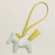 Hermes Rodeo Pegase PM Bag Charm in Vert Fizz/Yellow/Craie Lambskin