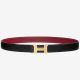 Hermes Mini Constance 24mm Reversible Belt Black/Ruby