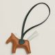 Hermes Rodeo PM Bag Charm in Gold/Vert Fizz/Green Lambskin
