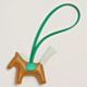 Hermes Rodeo PM Bag Charm in Sesame/Vert Fizz/Green Lambskin