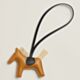 Hermes Rodeo PM Bag Charm in Sesame/Black/Nata Lambskin