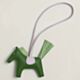 Hermes Rodeo PM Bag Charm in Green/Vert Criquet /Mauve Pale Lambskin
