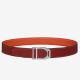 Hermes Etrier Buckle Belt & Orange Clemence 32 MM Strap
