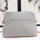 Hermes Medium Bolide Travel Case In Grey Cotton