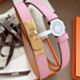 Hermes Kelly 18 Belt in Pink Epsom Leather