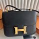 Hermes Constance 1-24 Mirror Handmade Bag in Black Epsom Calfskin