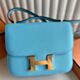 Hermes Constance 18 Handmade Bag in Celeste Epsom Calfskin