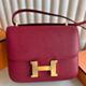 Hermes Constance 18 Handmade Bag in Rouge Grenat Epsom Calfskin