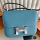 Hermes Constance III Mini 18 Mirror Bag in Blue Jean Epsom Calfskin