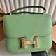 Hermes Constance III Mini 18 Mirror Bag in Vert Criquet Epsom Calfskin