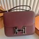 Hermes Constance Enamel 18 Handmade Bag in Rouge H Epsom Calfskin