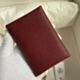 Hermes Calvi Duo Card Holder in Bordeaux Epsom Calfskin
