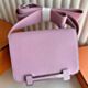 Hermes Geta Handmade Bag in Mauve Sylvestre Chevre Mysore Leather