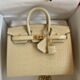 Hermes Birkin 20 Sellier Bag in Vanille Matte Alligator Crocodile 