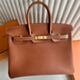 Hermes Birkin 35 Retourne Handmade Bag in Barenia Calfskin