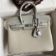  Hermes Touch Birkin 25 Bag in Pearl Grey Togo and Matte Alligator Leather