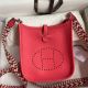 Hermes Evelyne Mini Handmade Bag in Rose Lipstick Clemence Leather