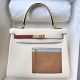 Hermes Kelly Colormatic 25 Handmade Bag in Nata Swifit Leather 