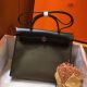 Hermes Herbag Zip 31cm Bag In Black And Canopee