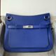 Hermes Jypsiere 28 Handmade Bag in Blue Electric Clemence Leather