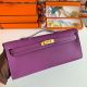 Hermes Kelly Cut Handmade Bag in Anemone Epsom Calfskin
