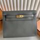 Hermes Kelly Danse II Bag in Gris Meyer Evercolor Calfskin